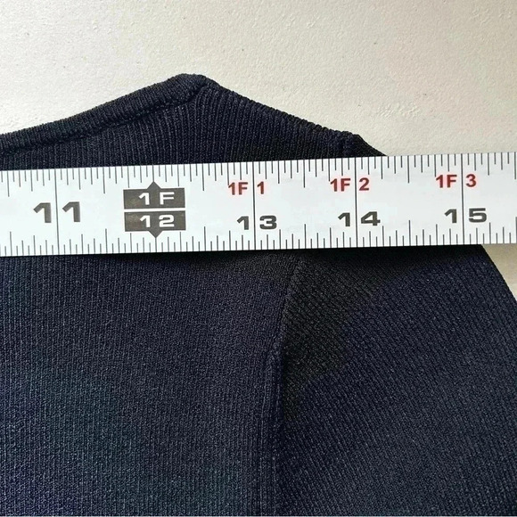 Banana  Republic Sweater Handkerchief Sleeve Crewneck Knit Top Navy Blue Size XS - Picture 13 of 16